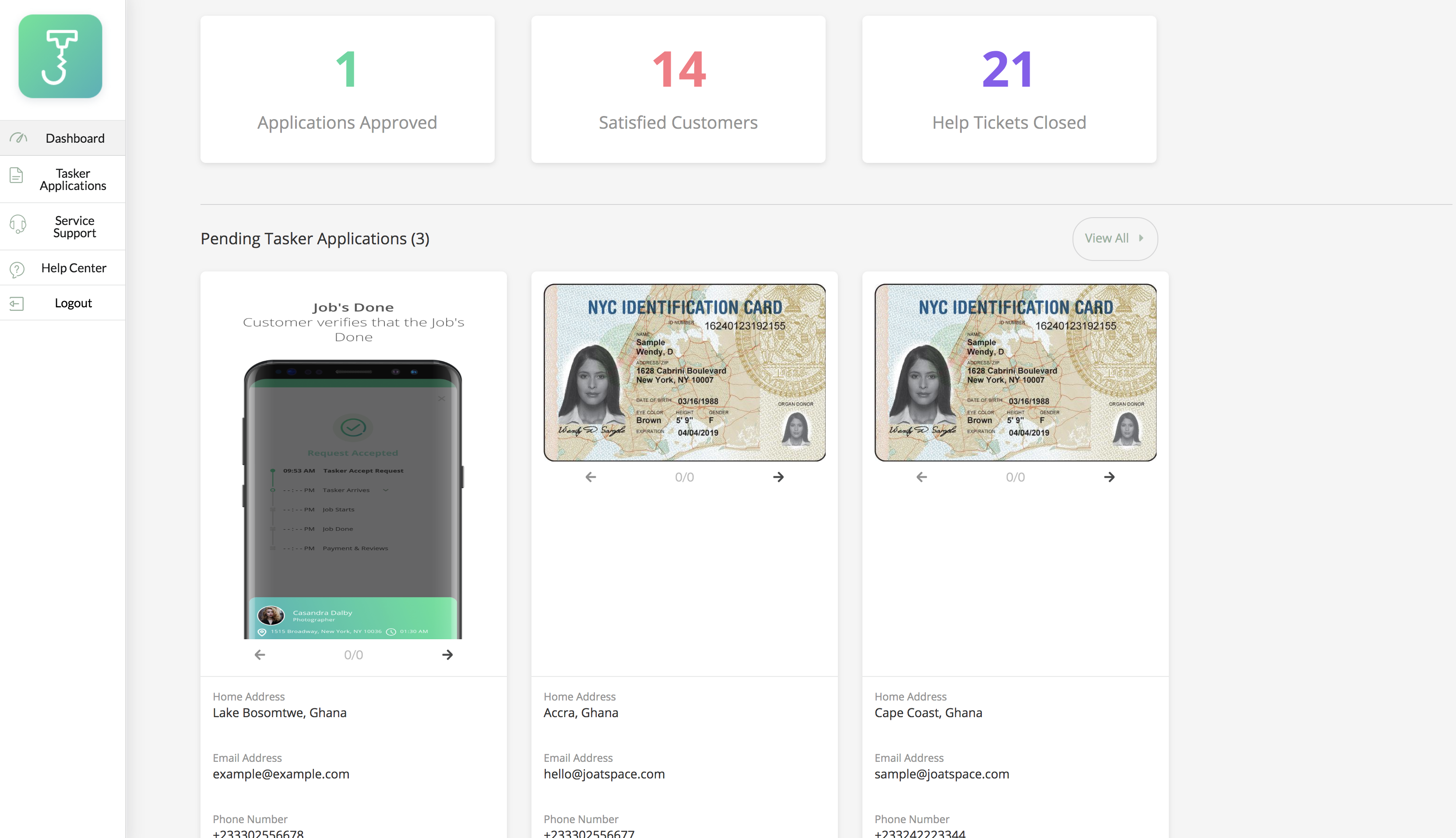 JoatSpace Dashboard